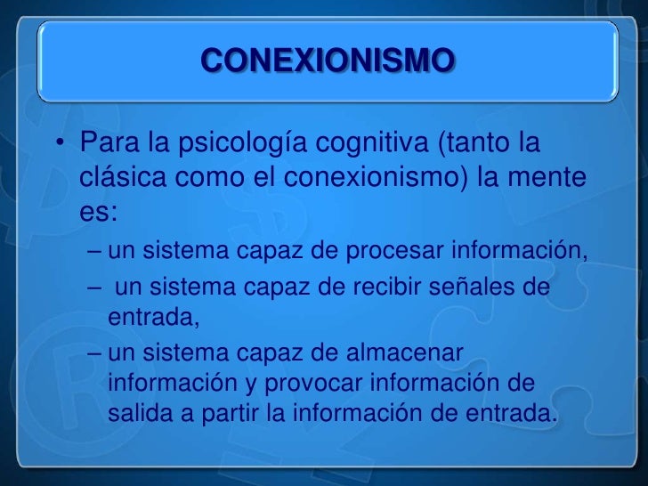 conexionismo psicologia